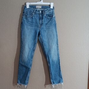 Everlane Medium Blue High-Rise Cropped Jeans